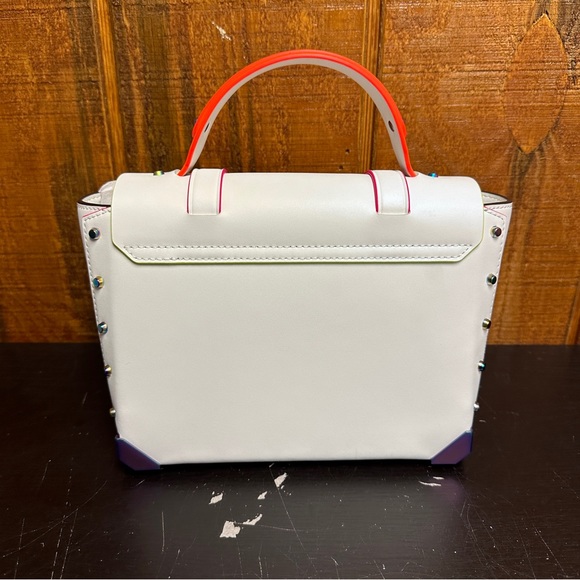 MICHAEL KORS Manhattan Medium Contrast-Trim Leather Satchel - Picture 5 of 13